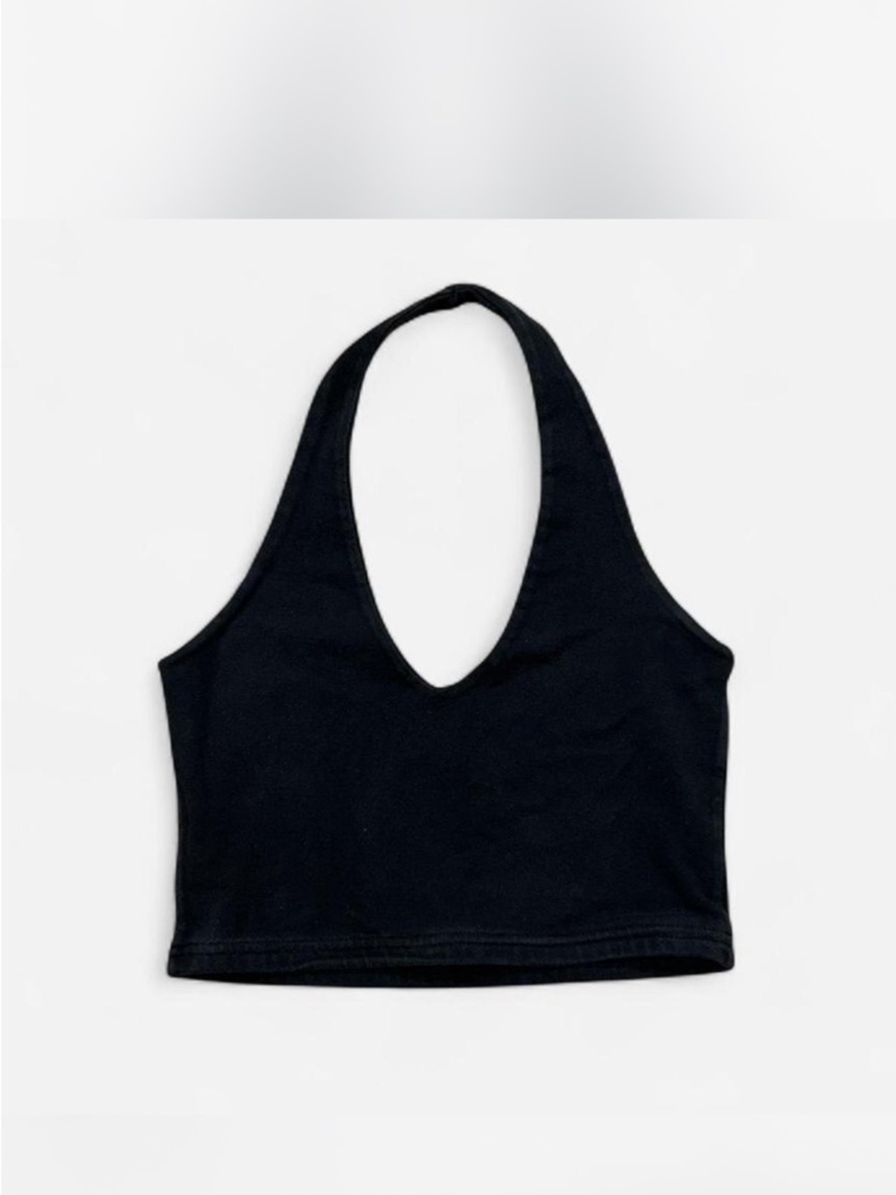 Brandy Melville Black Halter Crop Top